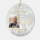 Personalized On Angels Wings Photo Ornament (Links)