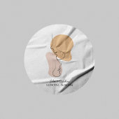 Personalized, One Line, Love, Boho, Arabic Ronde Sticker