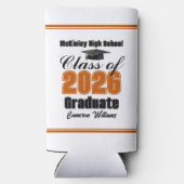 Personalized Orange Class of 2026 Graduation Party (Achterkant)