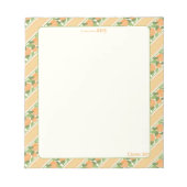Personalized Orange Grove Striped Notepad   Notitieblok (Voorkant)