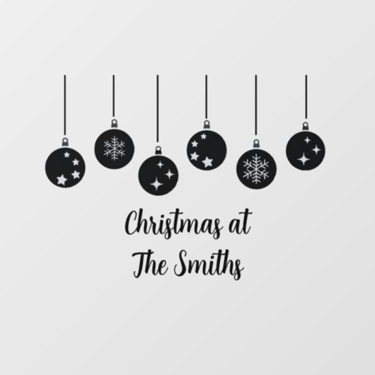 Personalized Ornament Christmas Window Cling Raamsticker (Vel)