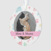 Personalized Ornament – Mimi & Mumu Cats (voorkant)