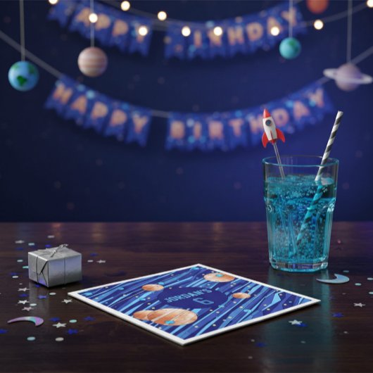 Personalized Outer Space Galaxy Birthday Servet