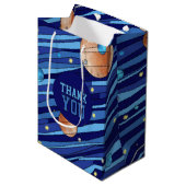 Personalized Outer Space Galaxy Birthday THANK YOU Medium Cadeauzakje (Voorkant Gekanteld)