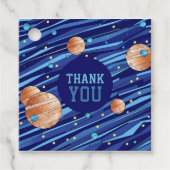 Personalized Outer Space Galaxy THANK YOU Birthday Bedankjes Labels (Voorkant)