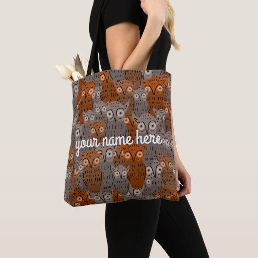 Personalized Owl Tote Bag (De près)