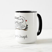 Personalized Owls Love Mok (Voorkant rechts)