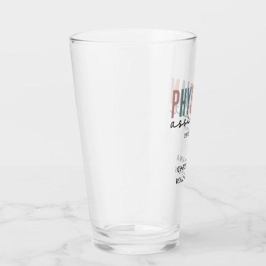 Personalized PA Physician Assistant Afstuderen Glas (Rechts)