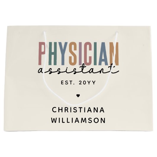 Personalized PA Physician Assistant Afstuderen Groot Cadeauzakje (Voorkant)