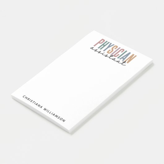 Personalized PA Physician Assistant Afstuderen Post-it® Notes (Schuin)