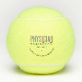 Personalized PA Physician Assistant Afstuderen Tennisballen (Voorkant)