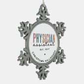 Personalized PA Physician Assistant Afstuderen Tin Sneeuwvlok Ornament (Links)
