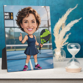 Personalized Paddle/Pickleball Star Caricature Art Fotoplaat