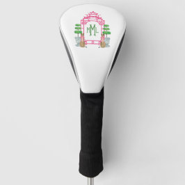 Personalized Pagoda Monogram golf head cover