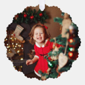 Personalized Paper Christmas Ornament Kaart (Voorkant)