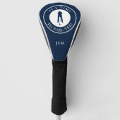 Personalized Par Tee Golfer Monogram Blue Men's Golfheadcover (Voorkant)