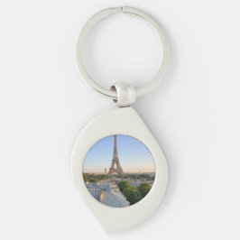 Personalized Paris City Skyline Souvenir Sleutelhanger
