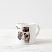 Personalized Pastel Brown Dog Photo Espresso Mug (Devant droit)