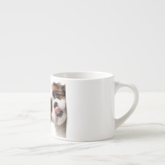 Personalized Pastel Brown Dog Photo Espresso Mug Espresso Kop (Rechts)