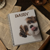 Personalized Pastel Brown Notebook Dog Photo Notitieboek