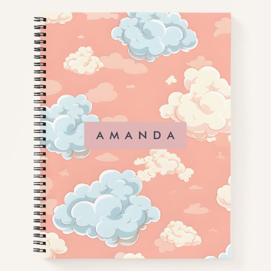 Personalized Pastel Cloud Dreamscape  Notitieboek (Voorkant)
