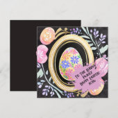 Personalized Pastel Easter Egg Botanical Frame Feestdagenkaart (Voorkant / Achterkant)