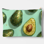 Personalized Pastel Glitter Avocado Design Etui (Achterkant)