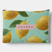 Personalized Pastel Glitter Lemon Style Etui (Voorkant)