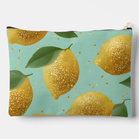 Personalized Pastel Glitter Lemon Style Etui (Achterkant)