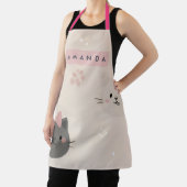 Personalized Pastel Kawaii Cat Face Pattern Schort (Insitu)