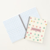 Personalized Pastel Macaron Polka Dot Notitieboek (Binnen)