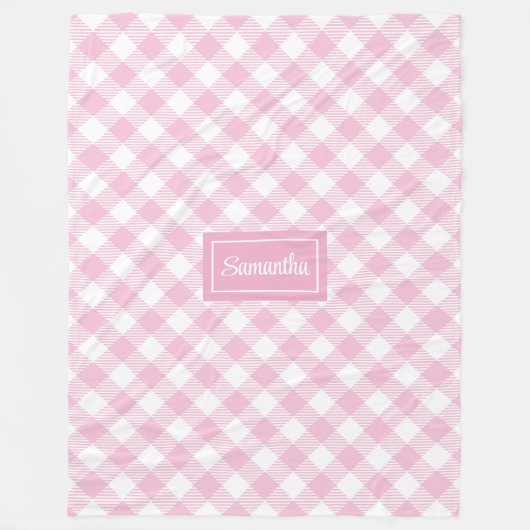 Personalized Pastel Plaid Blanket Elegant Design Fleece Deken (Voorkant)