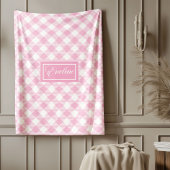 Personalized Pastel Plaid Blanket Elegant Design Fleece Deken