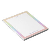 personalized Pastel Rainbow Notitieblok (Schuin)