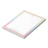 personalized Pastel Rainbow Notitieblok (Gedraaid)