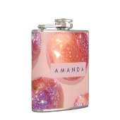 Personalized Pastel Sparkle Peach Style Heupfles (Rechts)