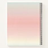 Personalized Pastel Warm Peach Blush Fade Notitieboek (Achterkant)
