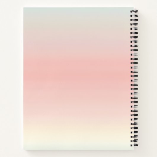 Personalized Pastel Warm Peach Blush Fade Notitieboek (Achterkant)