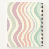 Personalized Pastel Wavy Stripe Style Notitieboek (Achterkant)