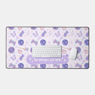 Personalized pastel y2k lavender aesthetic pattern bureaumat