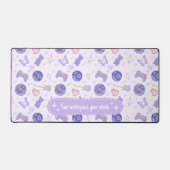 Personalized pastel y2k lavender aesthetic pattern bureaumat (Voorkant)