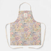 Personalized Patchwork Floral & Plaid Apron Schort (Voorkant)