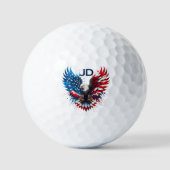 Personalized Patriotic Colors America Bold Eagle Golfballen (Voorkant)
