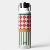 Personalized Pattern Water Bottle with Name Waterfles (Voorkant)
