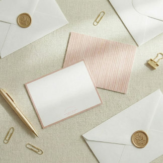 Personalized Patterned Note Card Set | Custom Name Notitiekaartje