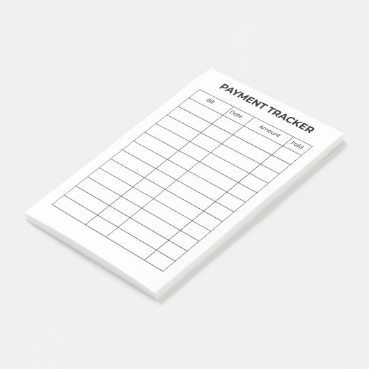 Personalized Payment Tracker  Post-it® Notes (Schuin)