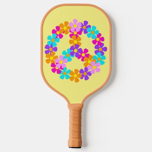 Personalized Peace Daisy Pickleball Paddle (Achterkant)