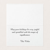 Personalized Peaceful Pines Folded Christmas Card (Inside Unfolded)