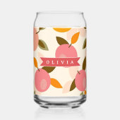 Personalized Peach Pattern Cute Retro Summer (Verso)