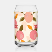 Personalized Peach Pattern Cute Retro Summer Blikvorm Glas (Rechts)